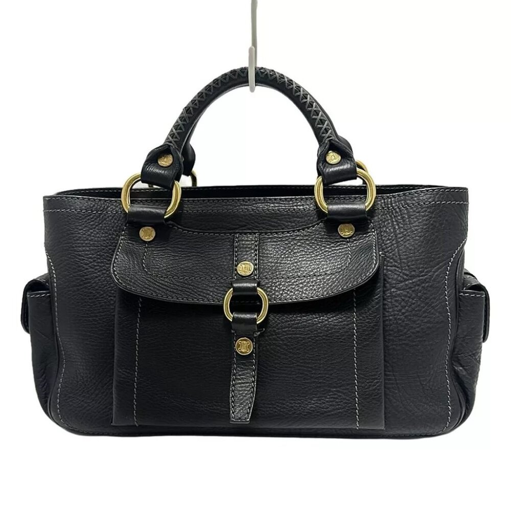 CELINE Boogie Bag - Black Leather Tote Bag
